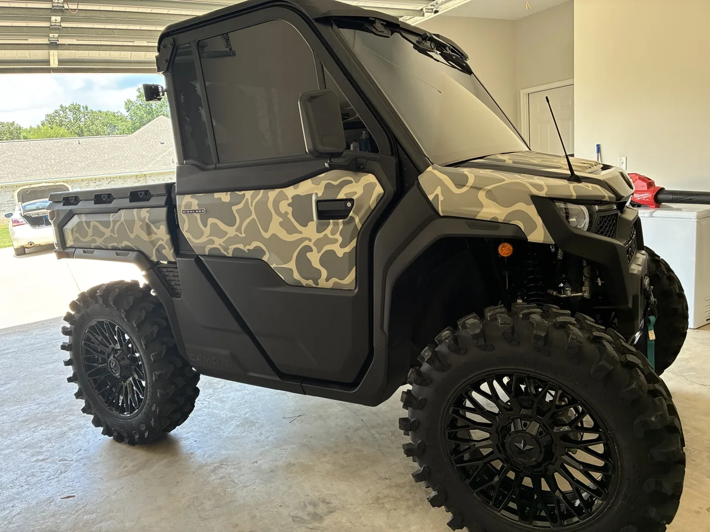 Custom camouflage side-by-side wrap